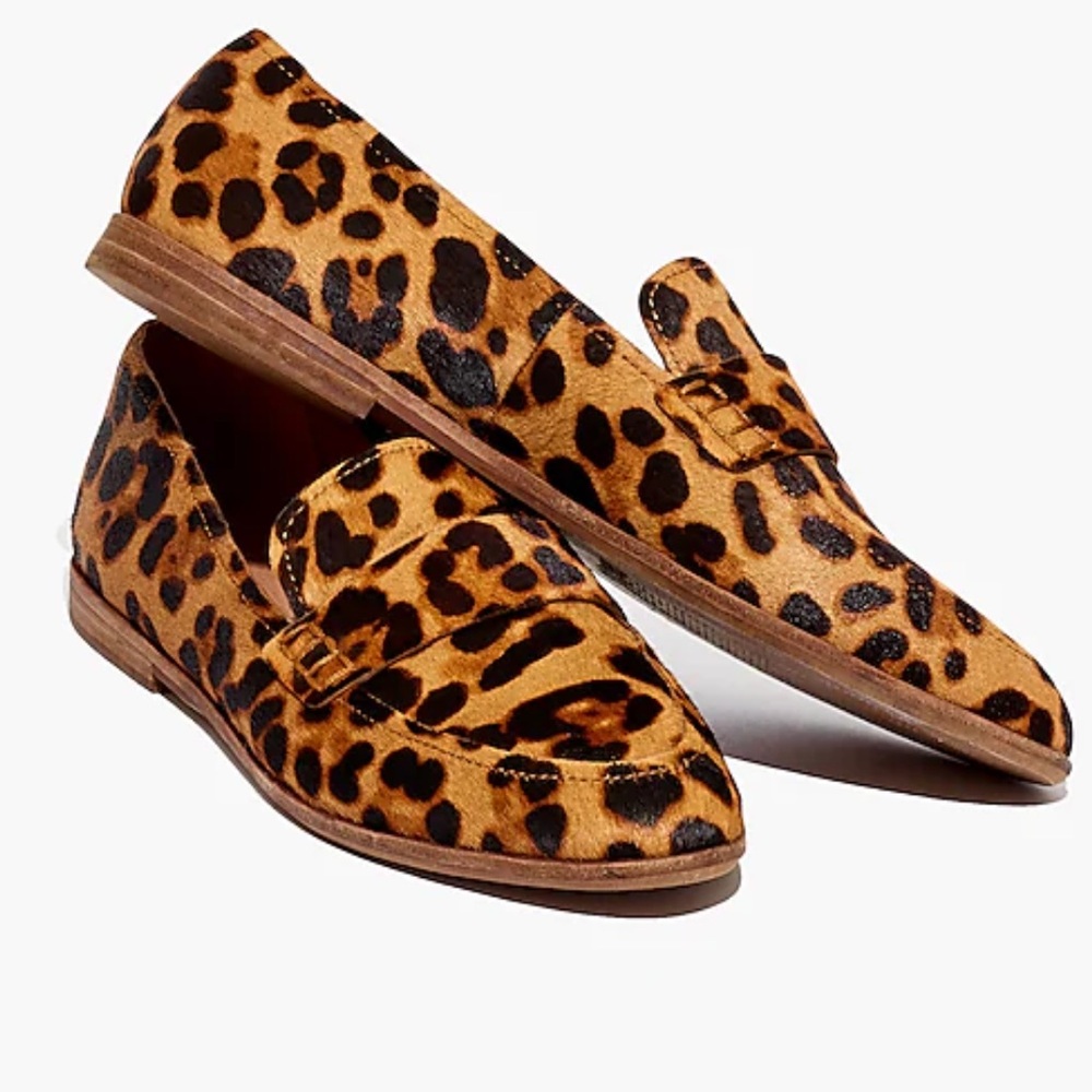 Madewell The Alex Loafer in Leopard Calf Hair